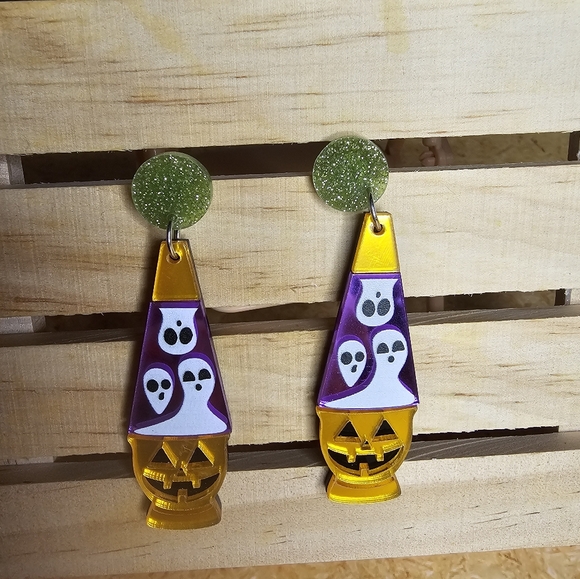 None Jewelry - Lava Lamp Earrings